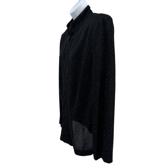 Alex Evenings VTG Jacket Black Sparkle 1X Sheer Formal Partywear Eveningwear - Picture 7 of 11